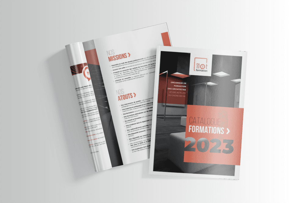 Catalogue Ilot Formation 2023 présenté ouvert et fermé